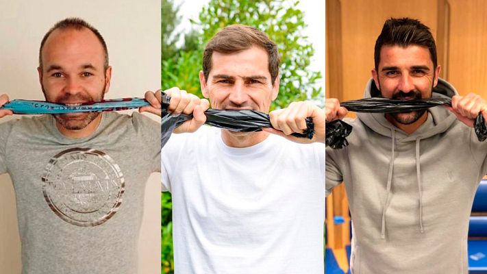 Telediario 1 - Los deportistas intentan concienciar sobre el uso abusivo de los plásticos