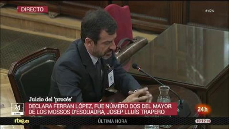 Ferrán López asegura que los Mossos estaban "absolutamente dispuestos" a cumplir el mandato judicial y niega instrucciones de Forn