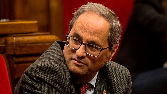 Telediario 1 - La oposición insta a Torra en el Parlament a convocar elecciones o a someterse a una cuestión de confianza
