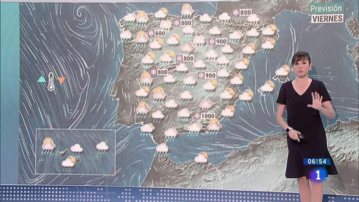 El tiempo - Hoy, nevadas en zonas altas del norte y temperaturas diurnas en descenso