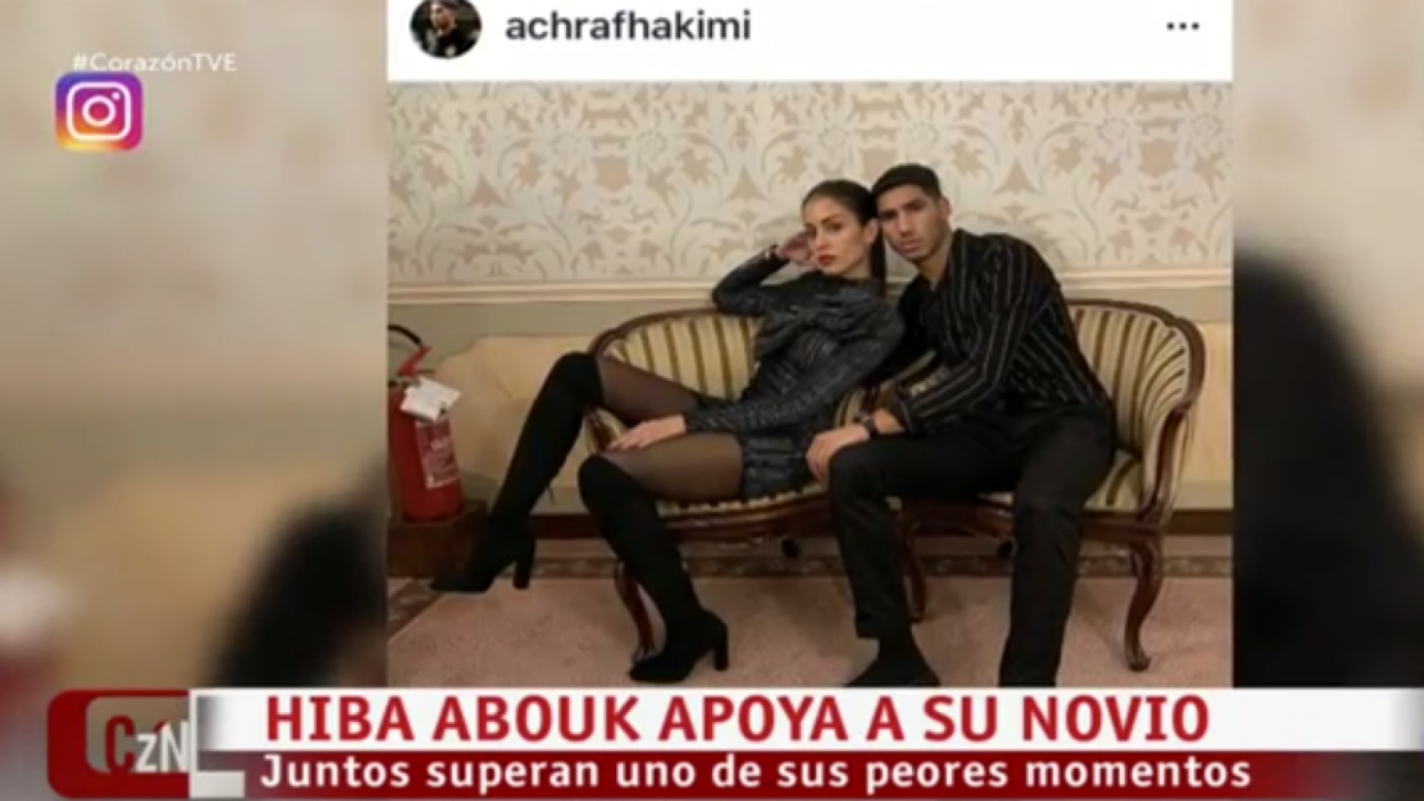 Corazón - Hiba Abouk y Achraf Hakimi, juntos en los momentos más delicados