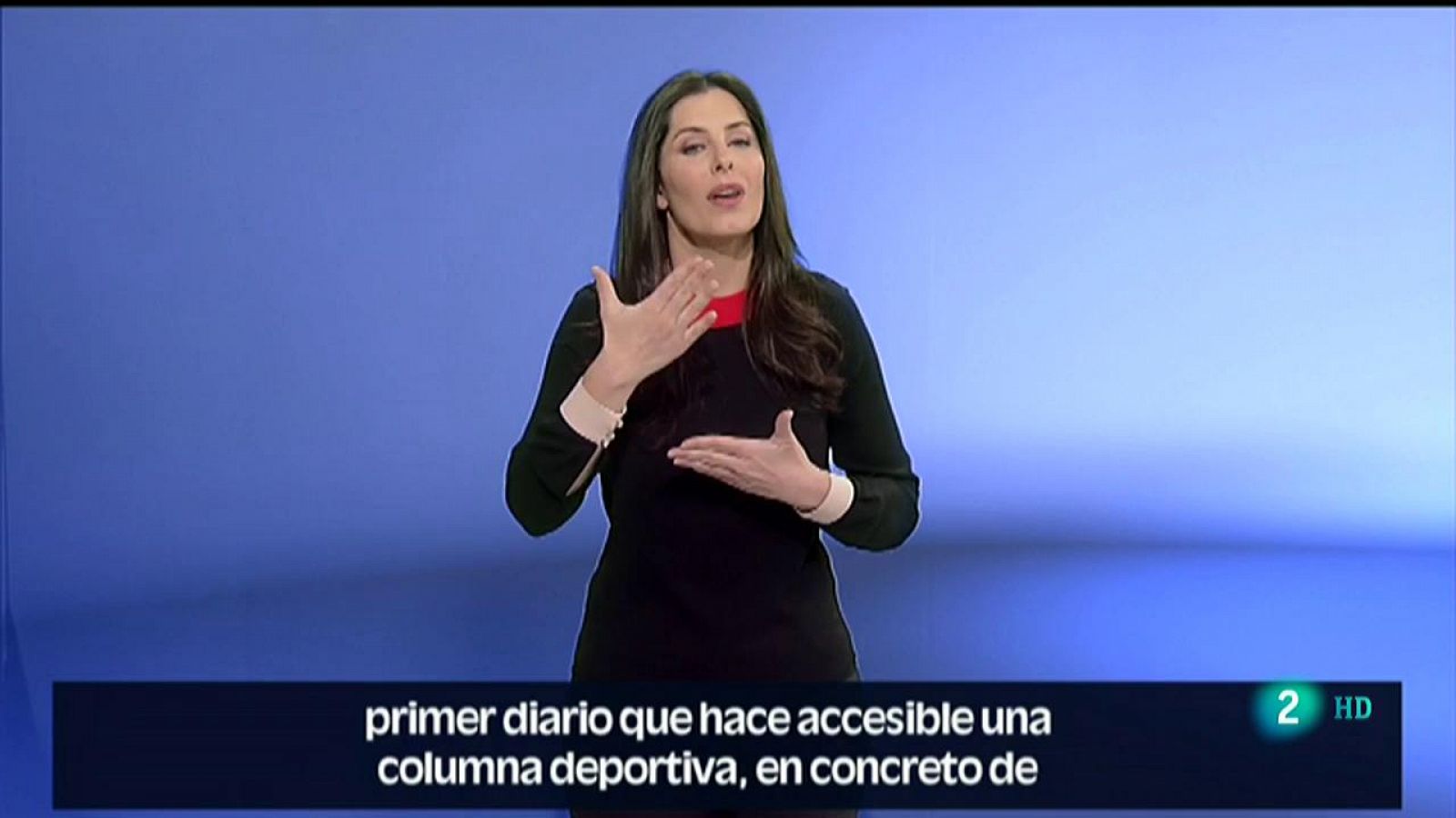 Una columna deportiva accesible en lengua de signos