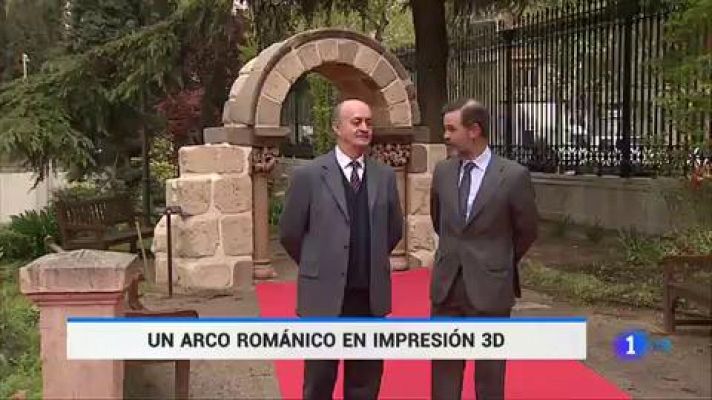 Telediario 1 - Un arco románico del siglo XII impreso en 3D