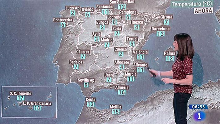 El tiempo - Chubascos aislados y subida de las temperaturas