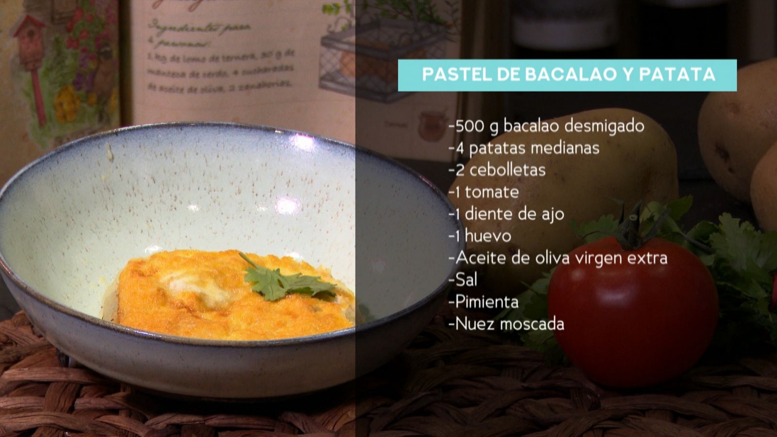 Receta de pastel de bacalao