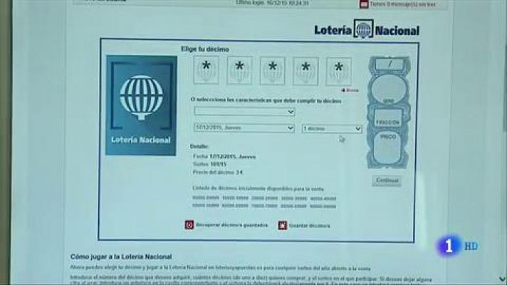 Telediario 1 - Loterías y Apuestas del Estado tendrá que dejar de vender décimos por internet