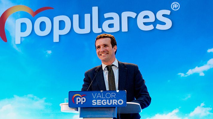Telediario 1 - Casado confía en tener más voto oculto que nunca y pide unir el voto en torno al PP