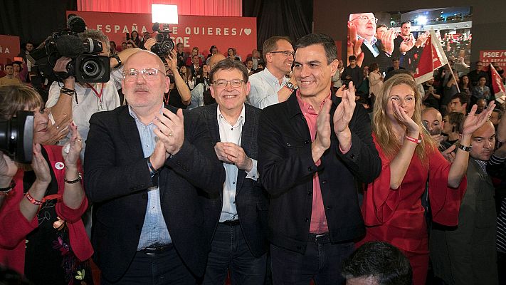 Telediario 1 - Pedro Sánchez llama a los indecisos a votar al PSOE por un proyecto de "justicia social"