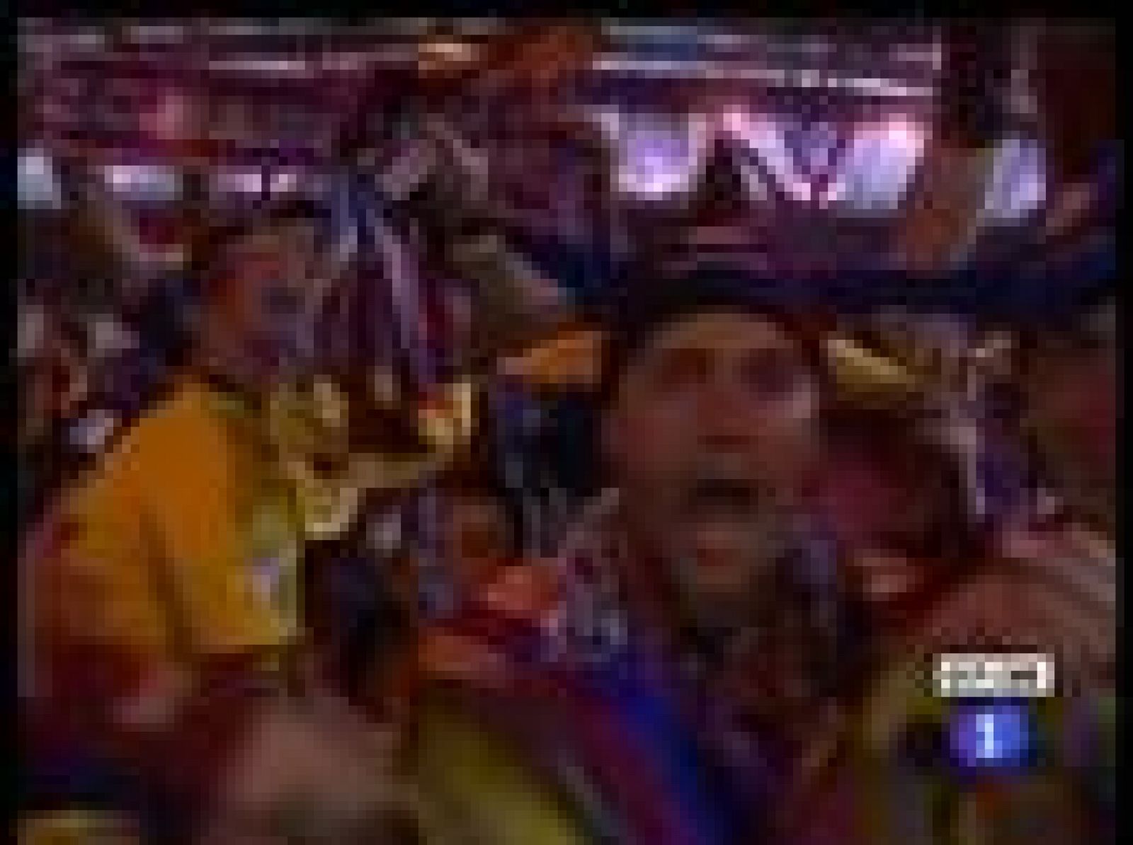 Los aficionados del Barça celebran la Copa de Europa 