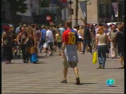 Champions League - Expectació a Barcelona abans del pa