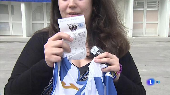 Telediario 1 - Las camisetas del Leganés se agotan para recibir al Madrid