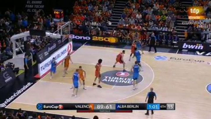 Baloncesto en RTVE - El Valencia Basket vence a Alba de Berlín y conquista al Eurocup 2019