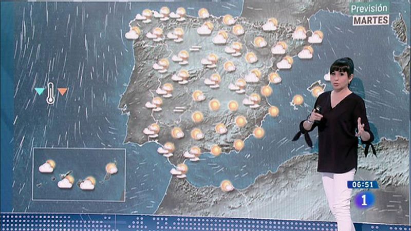 Hoy, lluvia en Galicia, Cataluña y Pirineo y poco nuboso en resto del país