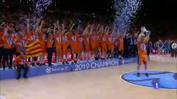 Telediario 1 - Cuarta Euro Cup para el Valencia Basket