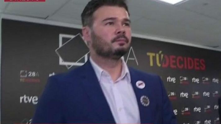 Gabriel Rufián considera "lógica" la suspensión de la JEC del debate a cinco con VOX