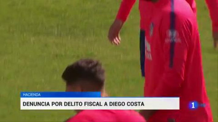 Telediario 1 - Hacienda denuncia a Diego Costa por fraude fiscal