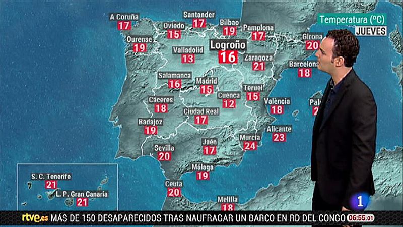 Fuertes lluvias en zonas del centro peninsular y la Comunidad Valenciana