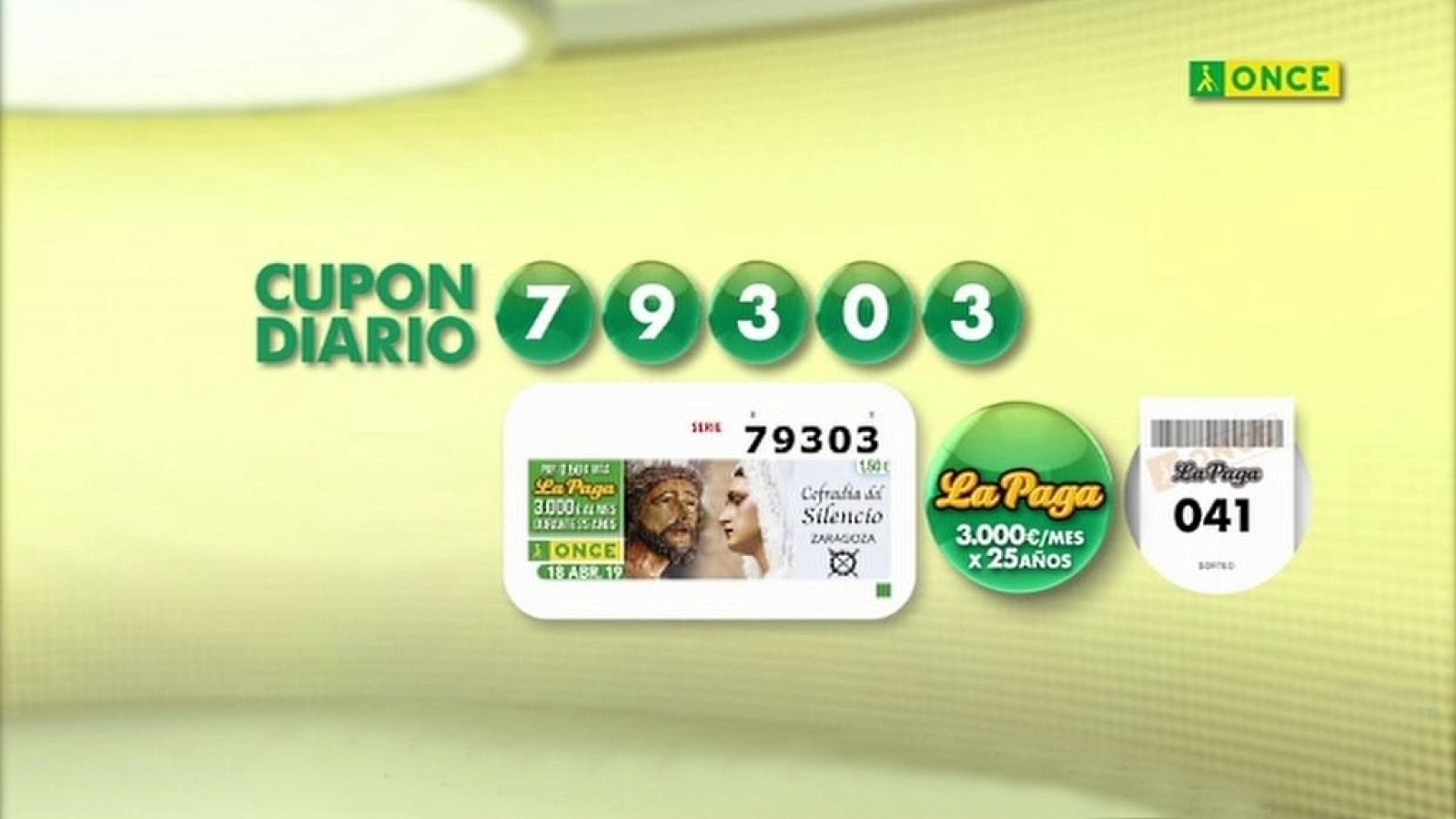 Sorteo ONCE - 18/04/19 - ver ahora