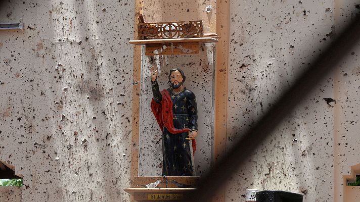 Telediario 1 - Mensajes de repulsa de los líderes mundiales tras la oleada de atentados en Sri Lanka