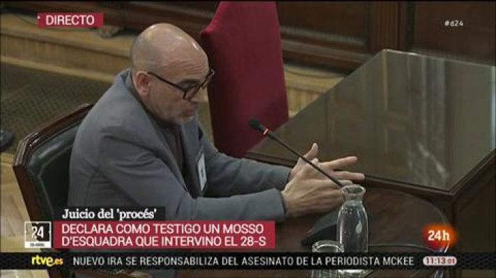  - Un sargento de los Mossos declara que no protegieron los coches de la Guardia Civil para no ponerse "en peligro"