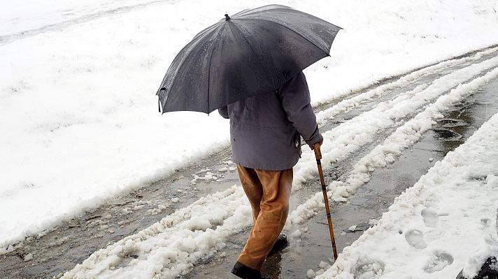 Más de 30 provincias españolas, en aviso amarillo por nieve, lluvia o viento