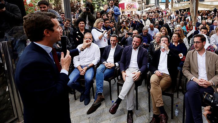 Telediario 1 - Los candidatos apuran sus últimos mítines de campaña para ganarse a los indecisos