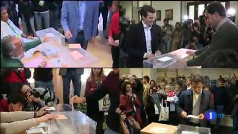 Los candidatos acuden a votar y piden una alta participación en las elecciones generales | Ver