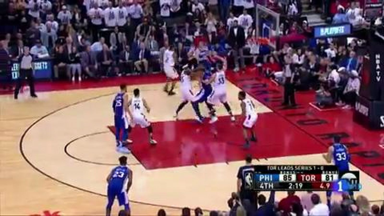 Los Sixers igualan la eliminatoria 1-1 al derrotar a los Raptors | Ver