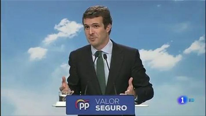Telediario 1 - Casado coloca a Vox en la extrema derecha mientras los barones piden recuperar el centro