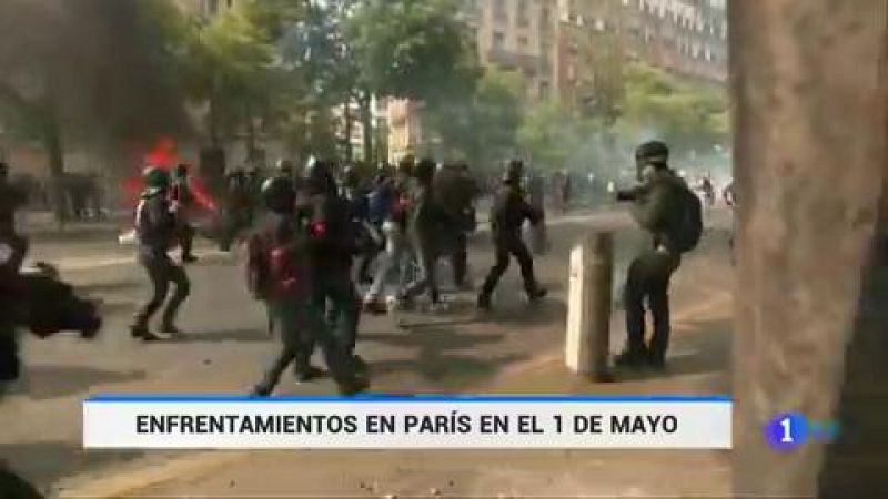 La manifestación por el Primero de Mayo en París concluye con 330 detenidos y graves altercados