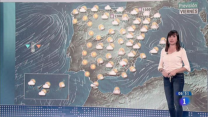 El tiempo - Lluvias en el noreste peninsular y bajan las temperaturas diurnas en general