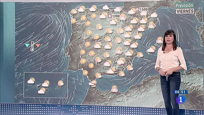 El tiempo - Lluvias en el noreste peninsular y bajan las temperaturas diurnas en general
