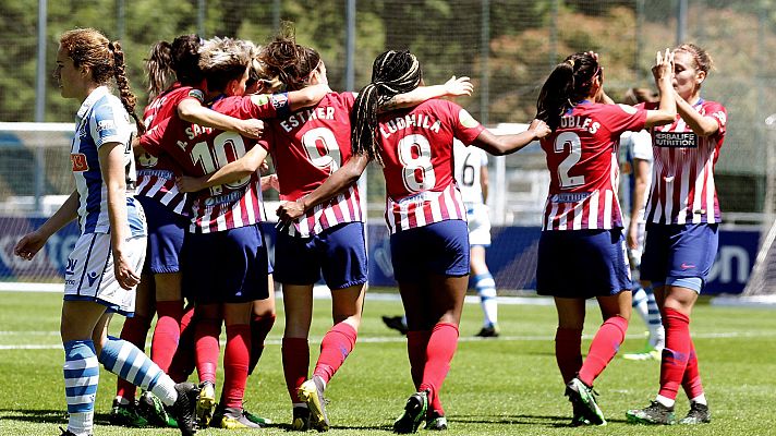 Telediario 1 - El Atlético de Madrid gana la Liga femenina por tercer año consecutivo