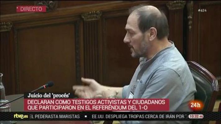 Informativo 24h - Un testigo asegura que la Guardia Civil le golpeó con la porra cuando intentó ayudar a una chica con muletas en el suelo