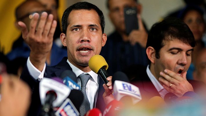 Telediario 1 - Guaidó, sobre el apoyo de militares: "Algunos no cumplieron su palabra"