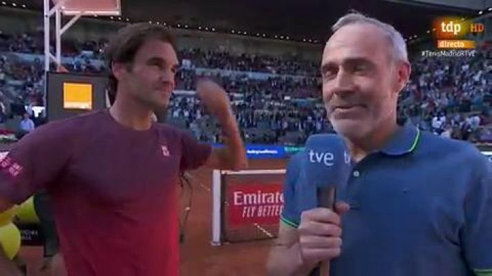Madrid Open de Tenis - Federer: "Las dobles faltas de Monfils me permitieron creer en la remontada"