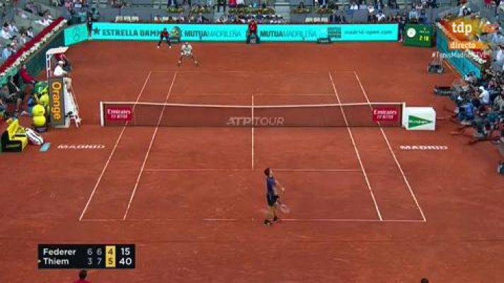 Mutua Madrid Open: Thiem supera a Federer en cuartos