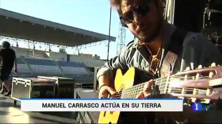 Telediario 1 - Manuel Carrasco prepara sus dos conciertos en Huelva