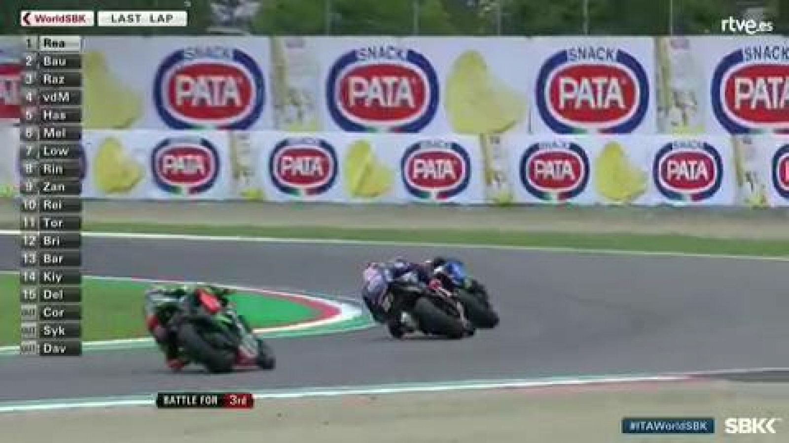 Rea corta la racha de Bautista con su triunfo en Imola