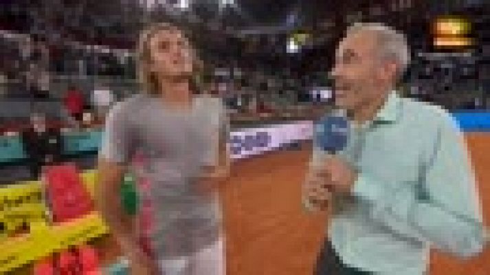 Madrid Open de Tenis - Tsitsipas: "Ha sido una de las victorias más difíciles de mi vida"