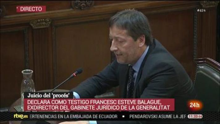 Informativo 24h - El director del Gabinete Jurídico niega la malversación: "No se aprecia ningún perjuicio para el erario público"
