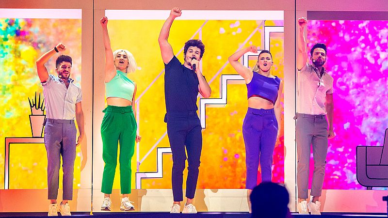 Eurovisi�n 2019 - Miki ensaya "La venda" antes de la primera semifinal