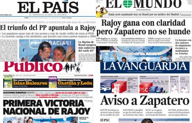 Los comicios europeos, en la prensa