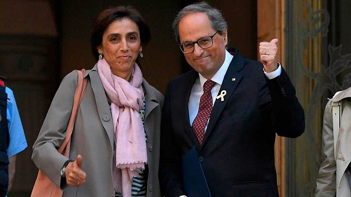 Torra alega ante el TSJC que la orden que le dio la Junta Electoral para que retirara los lazos amarillos fue "imprecisa"