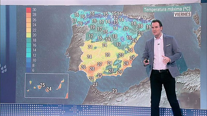 Descenso notable de las temperaturas especialmente en el interior peninsular