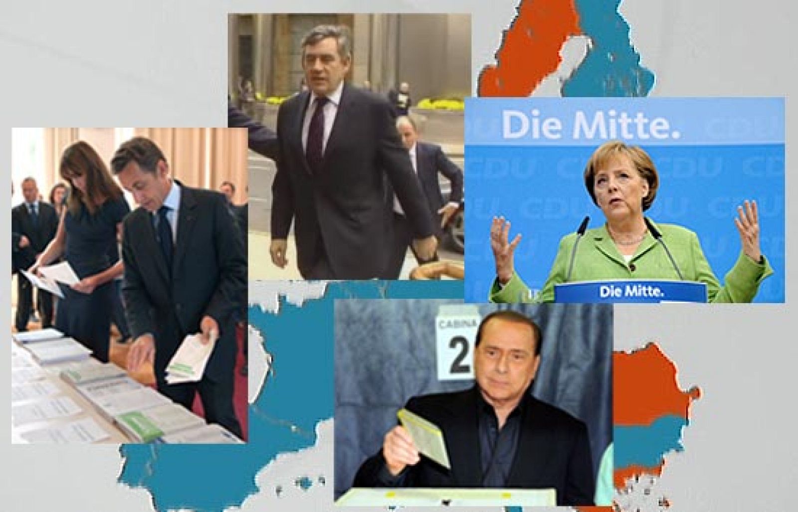 En el Reino Unido, el Partido Laborista ha sufrido una debacle. En Alemania, los socialdemócratas del SPD se han quedado a 17 puntos de la Unión Cristianodemócrata (CDU) de Angela Merkel. En Francia, los socialistas quedan a diez puntos del partido de Sarkozy. En Italia, Berlusconi apenas se ha sido afectado por los recientes escándalos referentes a su vida privada.