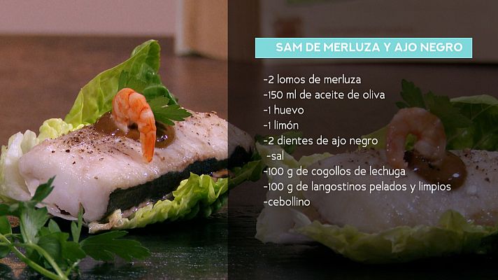 RTVE Cocina - Sam de merluza y ajo negro