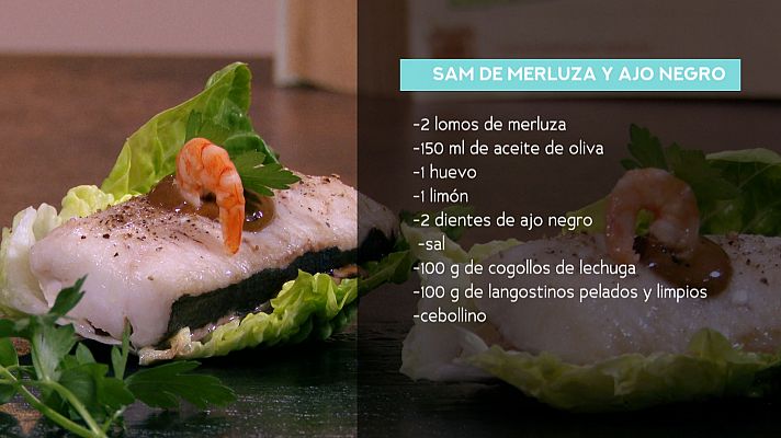 RTVE Cocina - Sam de merluza y ajo negro