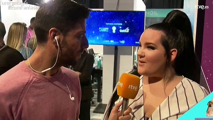 Eurovisión - Netta pronuncia "Tiki, tiki, miau, miau"