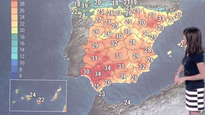 El tiempo - Chubascos fuertes en Levante y subida de temperaturas